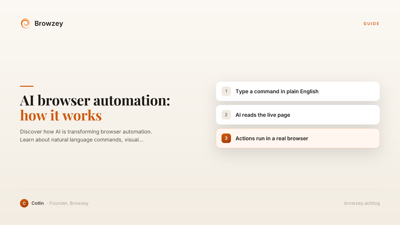 AI Browser Automation: How It Works | Browzey